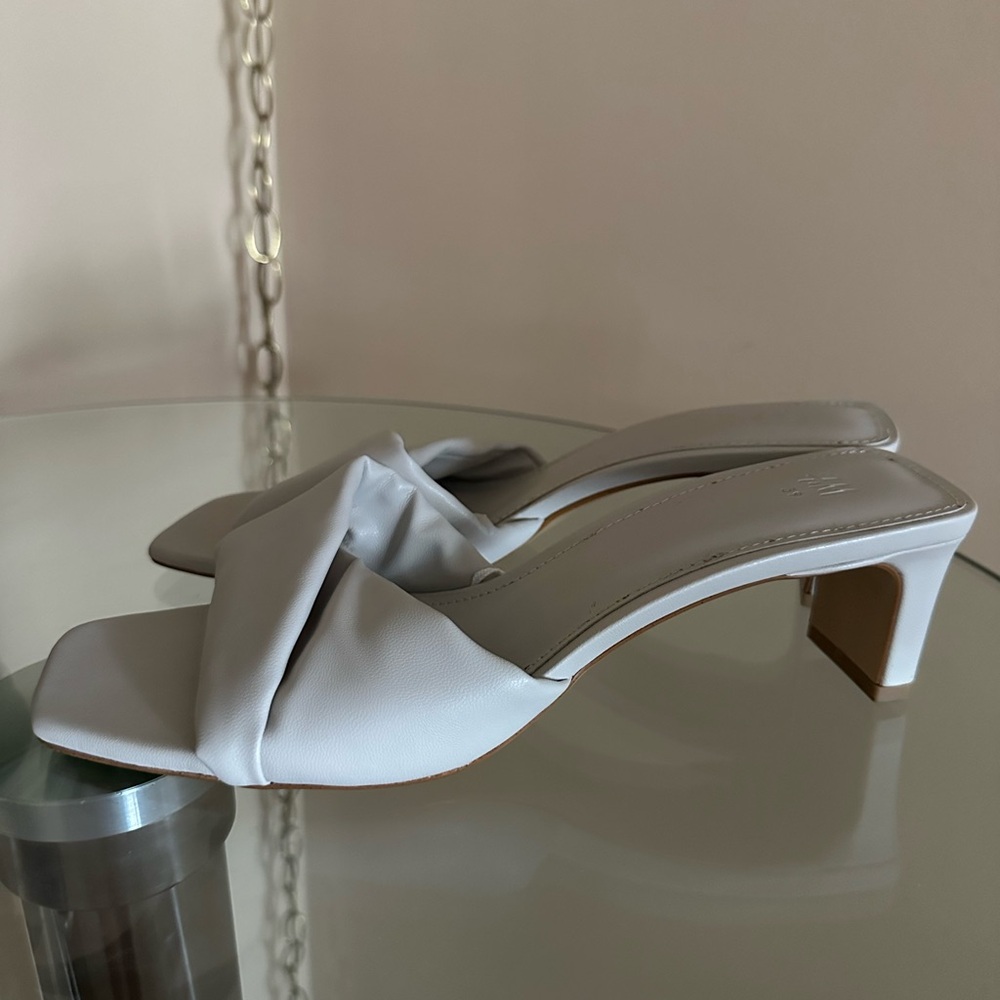 H&M Padded Slip On Heel Sandals Mules Size EUR 39/US8